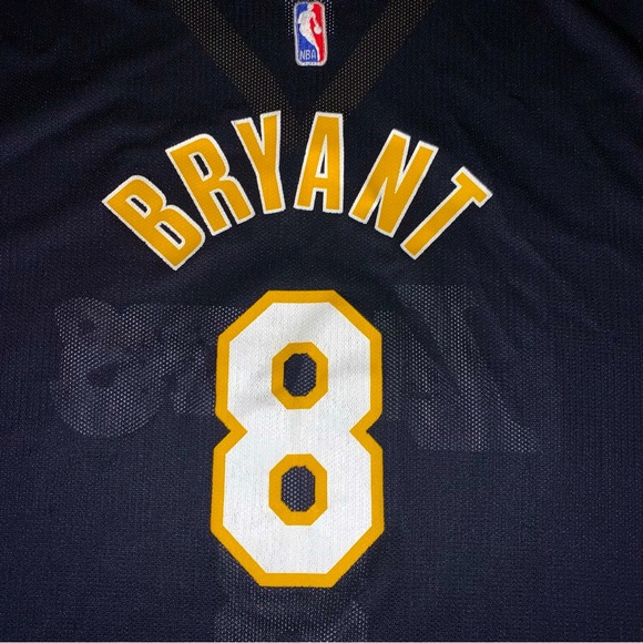 Vintage Champion Kobe Bryant Los Angeles Lakers #8 Black Alternate Jersey 52 XXL - Picture 6 of 7